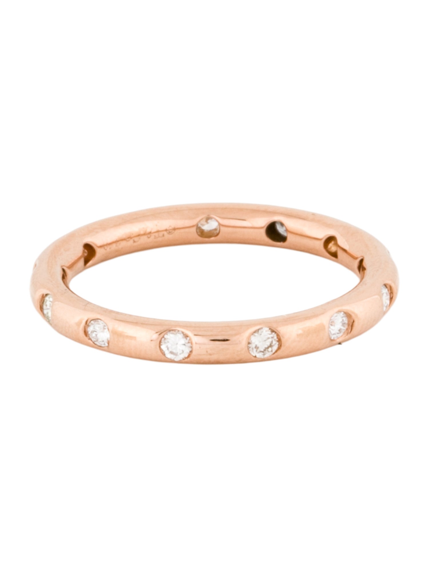 Tiffany & Co. 18K Diamond Stacking Band Ring