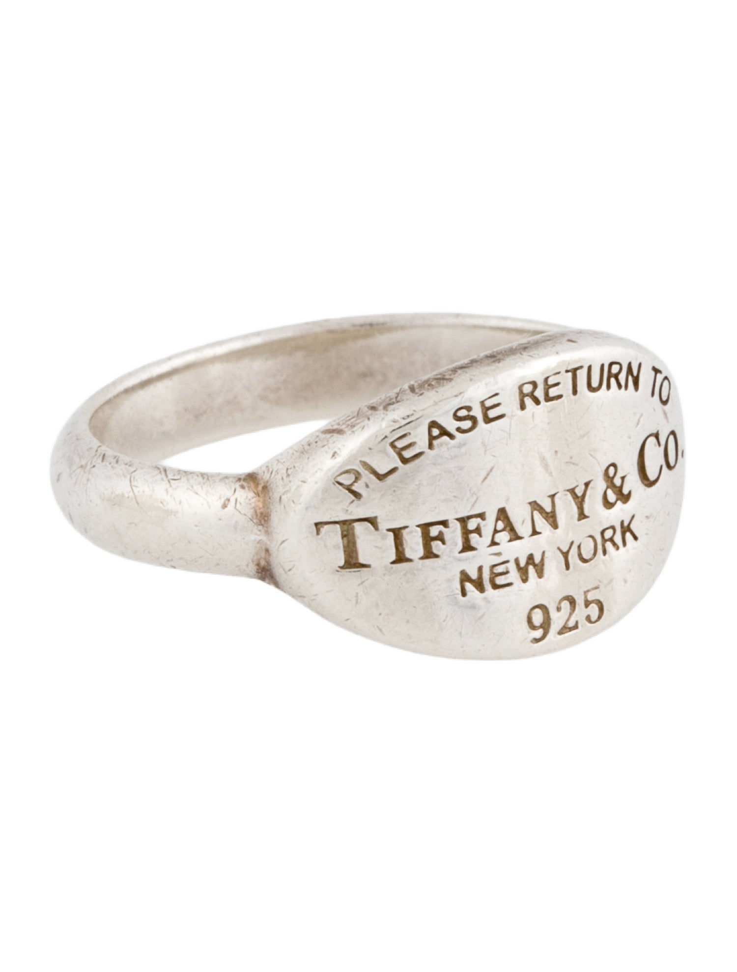 Tiffany & Co. Oval Tag Signet Ring