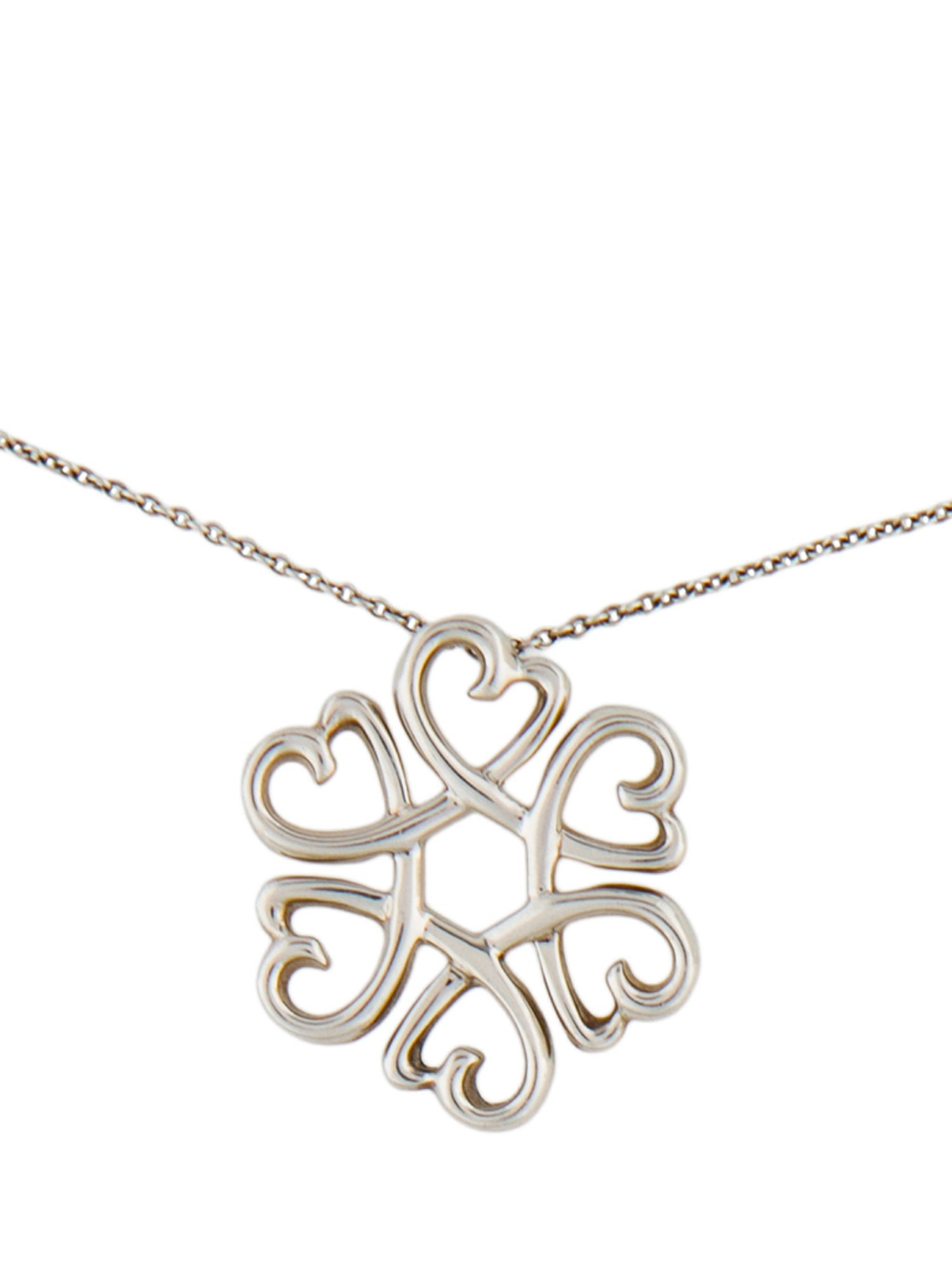 Tiffany & Co. Loving Heart Flower Pendant Necklace