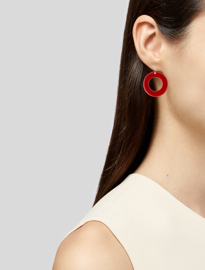Tory Burch Roxanne Logo Hidden Latch Drop Earrings - Hoop, Earrings ...