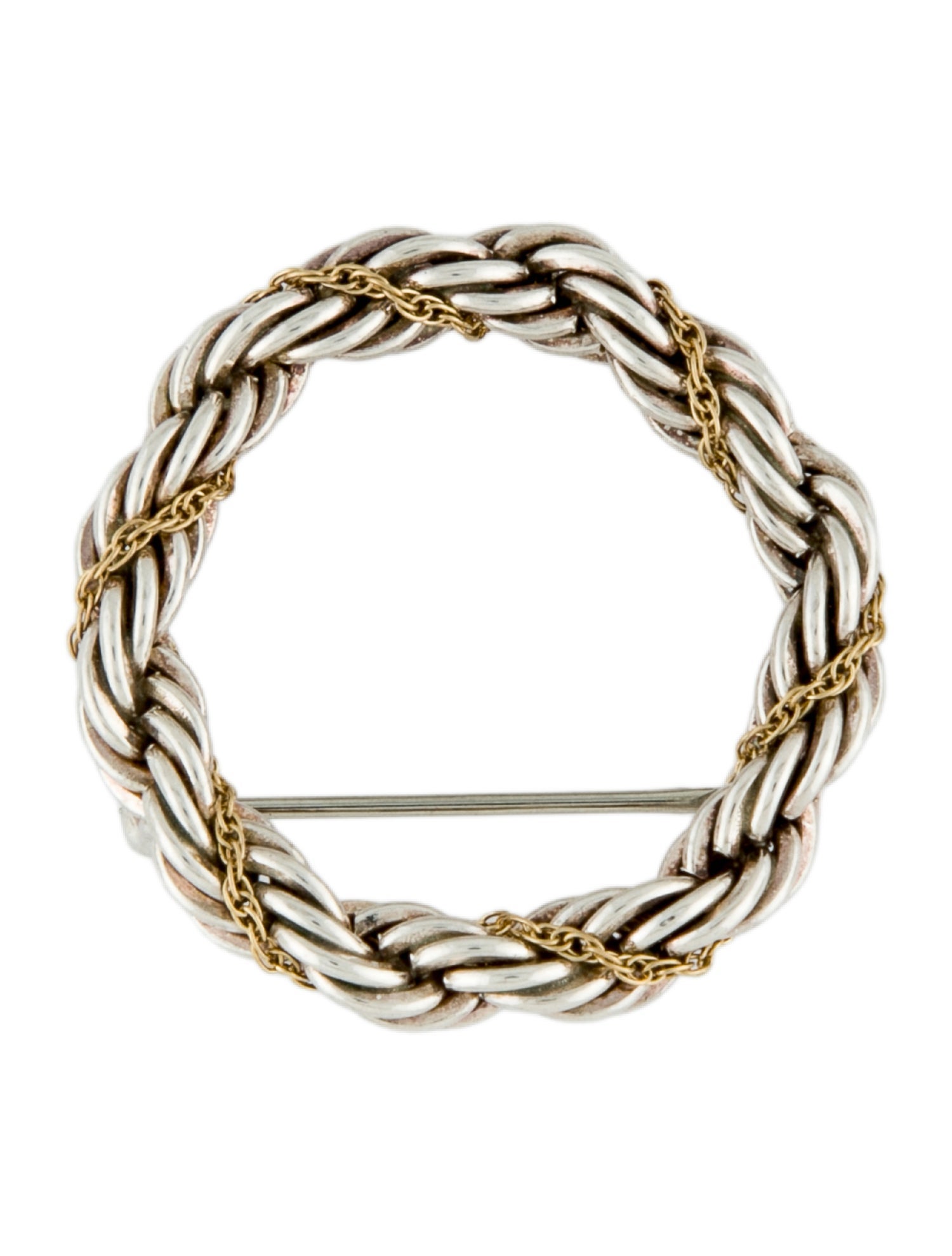 Tiffany & Co. Two-Tone Twisted Rope Circle Brooch