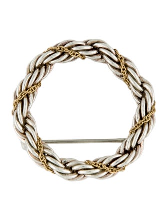 Tiffany & Co. Two-Tone Twisted Rope Circle Brooch