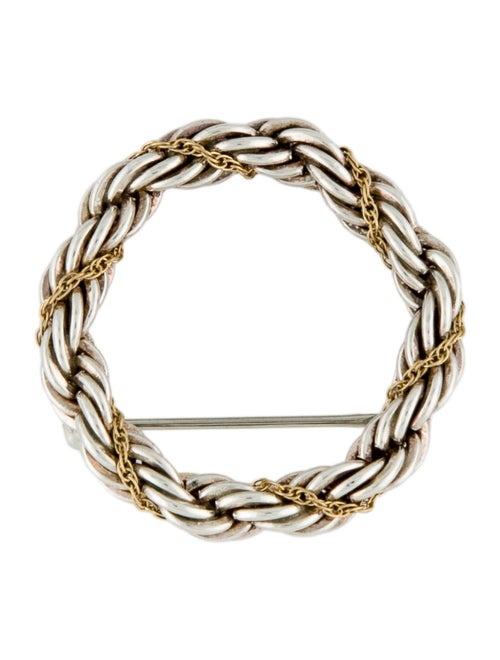 Tiffany & Co. Two-Tone Twisted Rope Circle Brooch