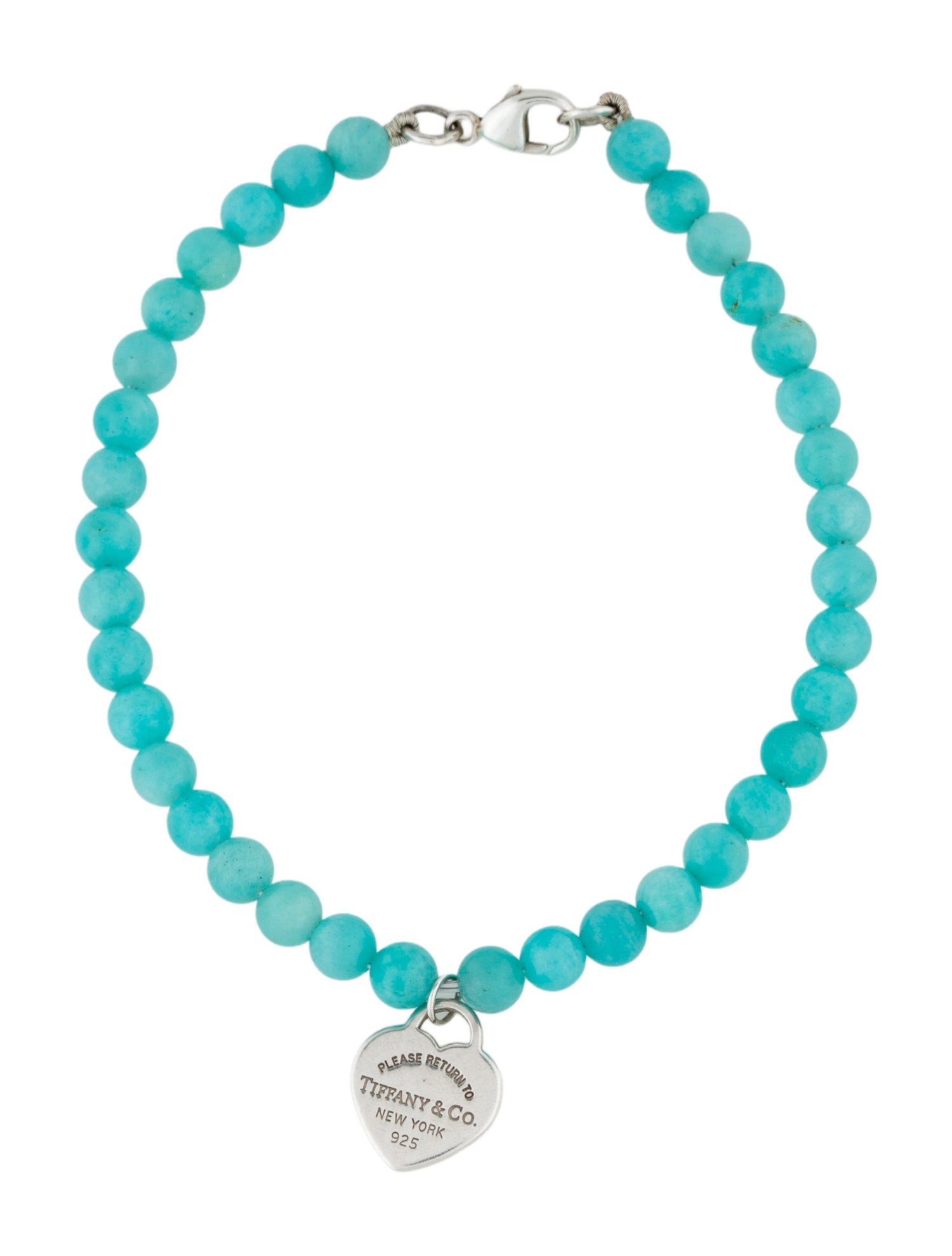Tiffany & Co. Amazonite Mini Heart Tag Bracelet