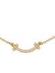 Tiffany & Co. 18K Diamond Mini Smile Pendant Necklace