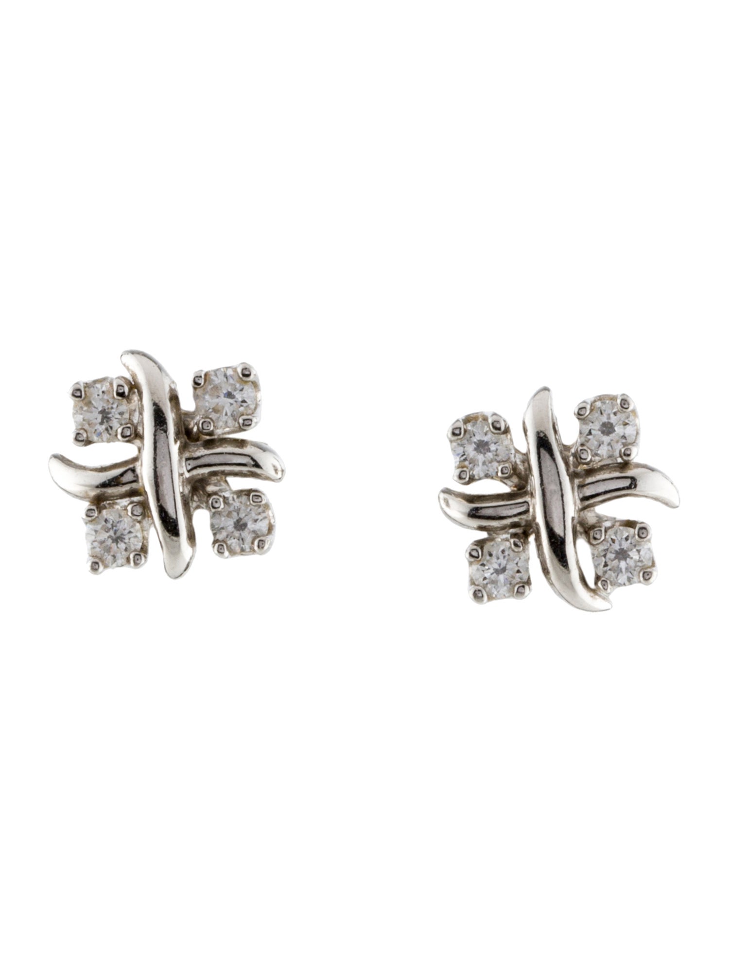 Tiffany & Co. Platinum Diamond Stud Earrings