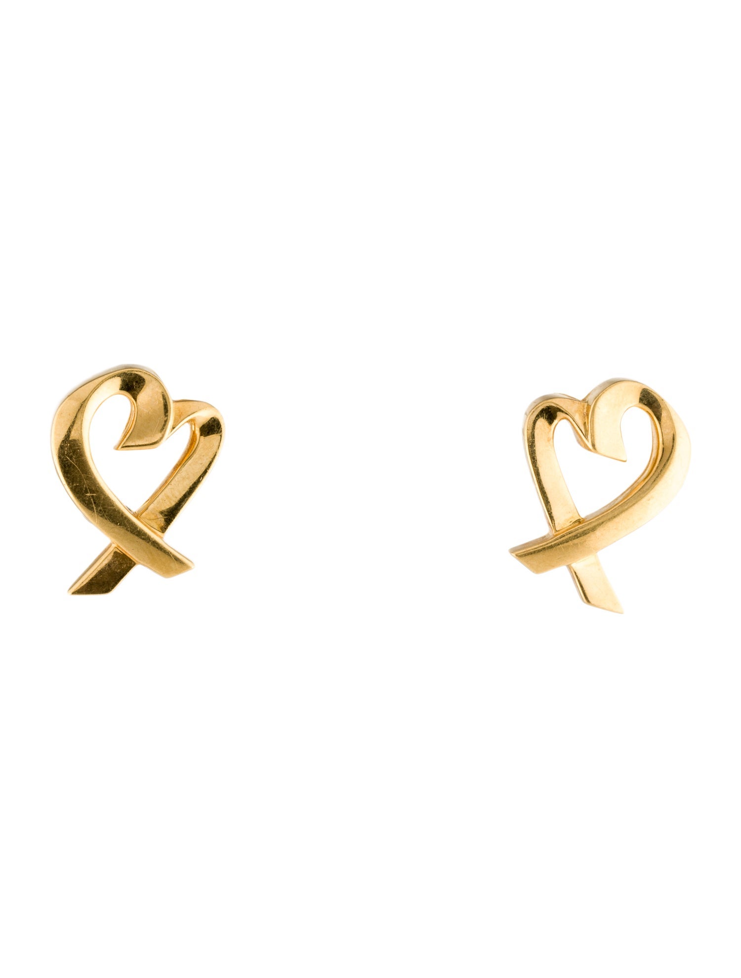 Tiffany & Co. Vintage 18K Loving Heart Earclips