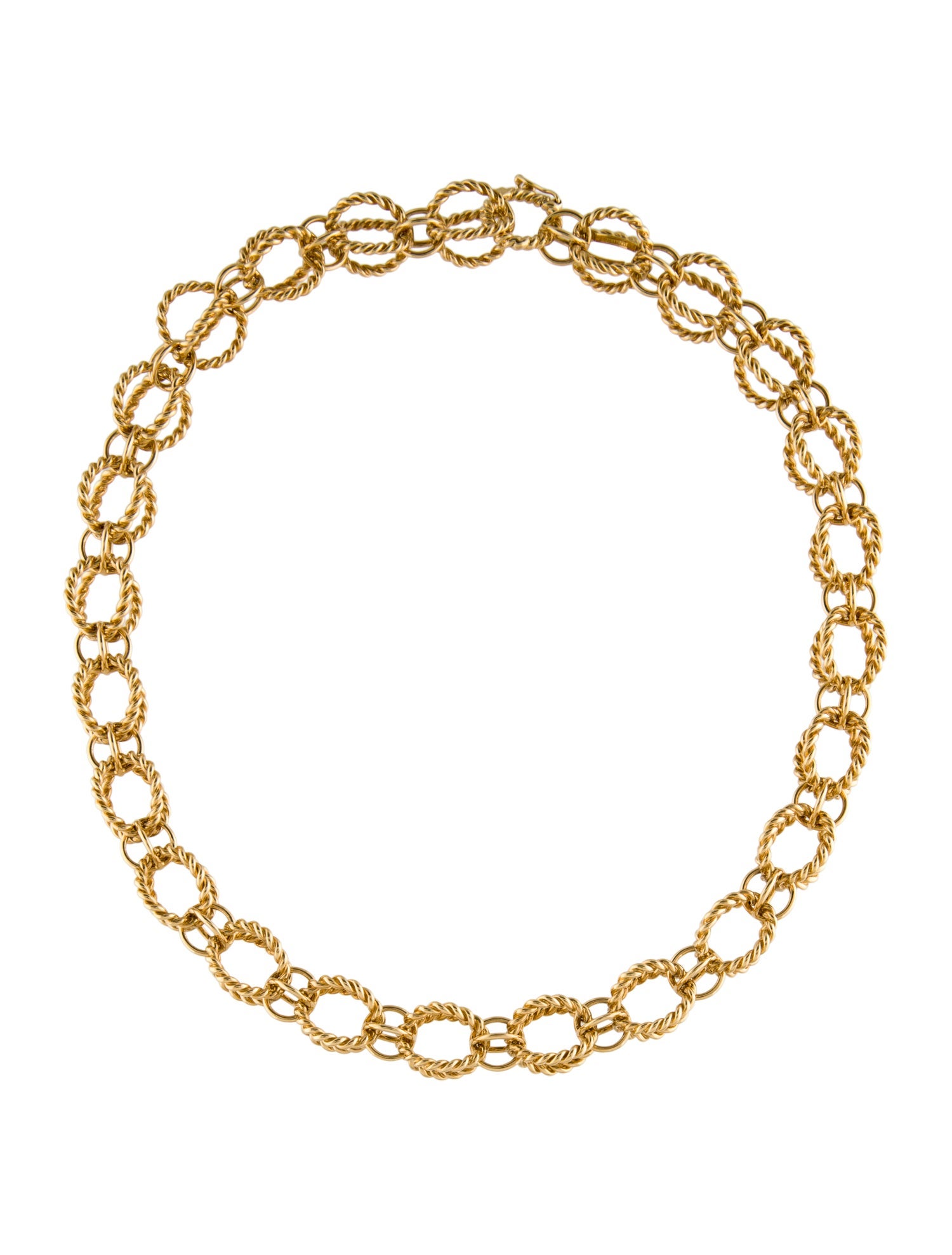 Tiffany & Co. 18K Schlumberger Circle Rope Necklace