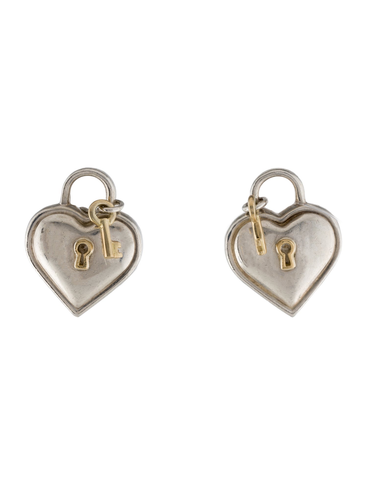 Tiffany & Co. Vintage Two-Tone Heart Clip - On Earrings
