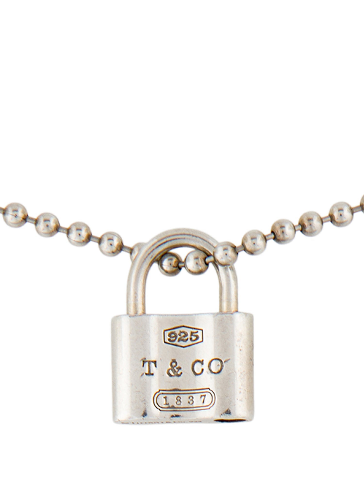 Tiffany & Co. 1837 Lock Pendant Necklace