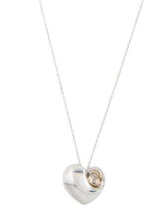 Tiffany & Co. Folded Heart Pendant Necklace