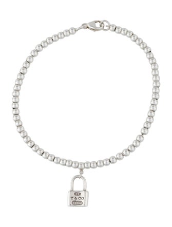 Tiffany & Co. 1837 Lock Charm Bead Bracelet