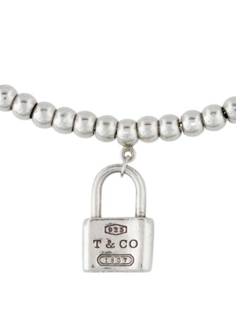Tiffany & Co. 1837 Lock Charm Bead Bracelet