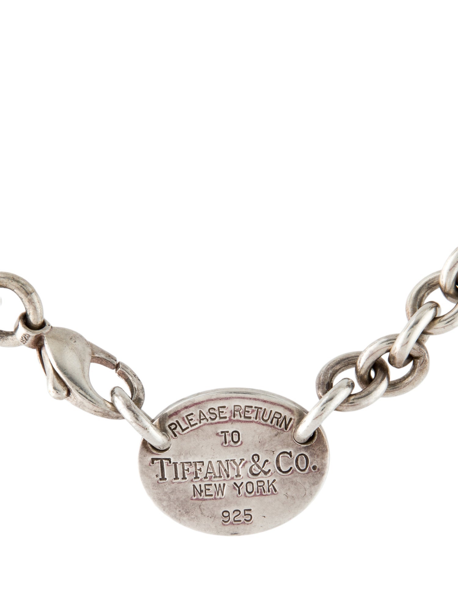 Tiffany & Co. Oval Tag Choker Necklace