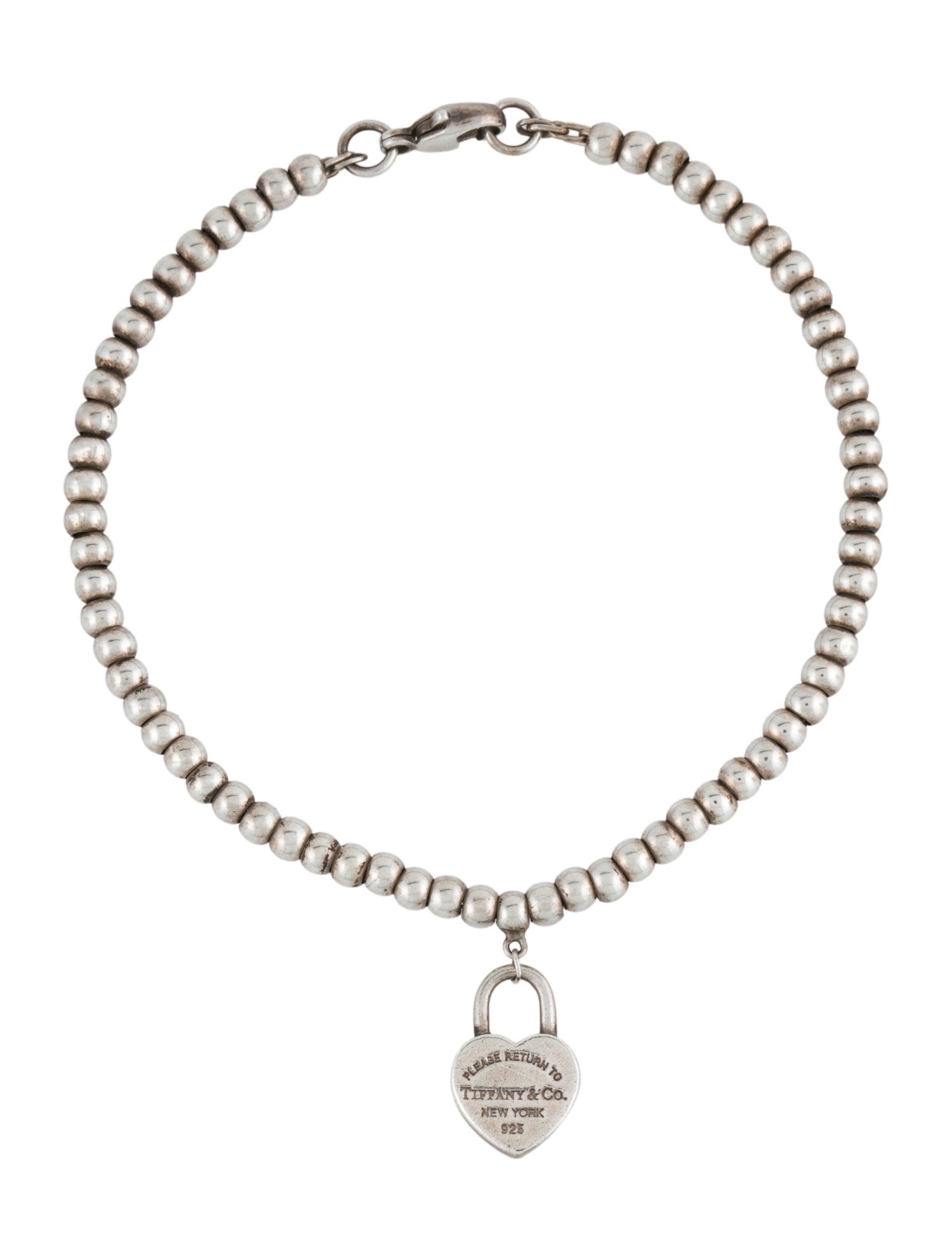 Tiffany & Co. Mini Heart Locket Bead Bracelet