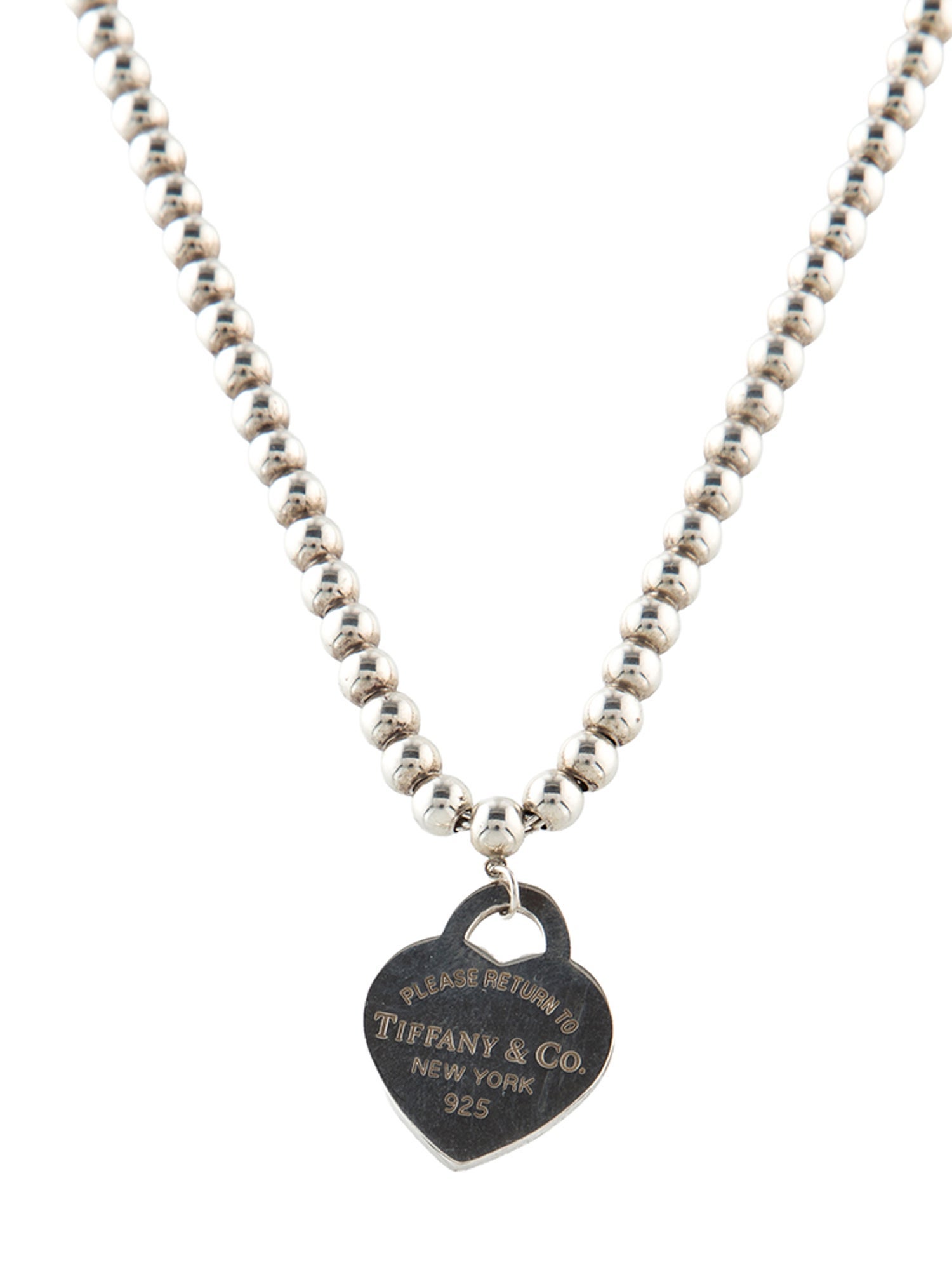 Tiffany & Co. Heart Tag Bead Necklace