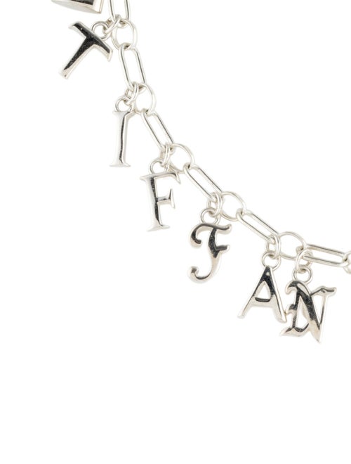 Tiffany & Co. Enamel Love Notes Logo Charm Bracelet
