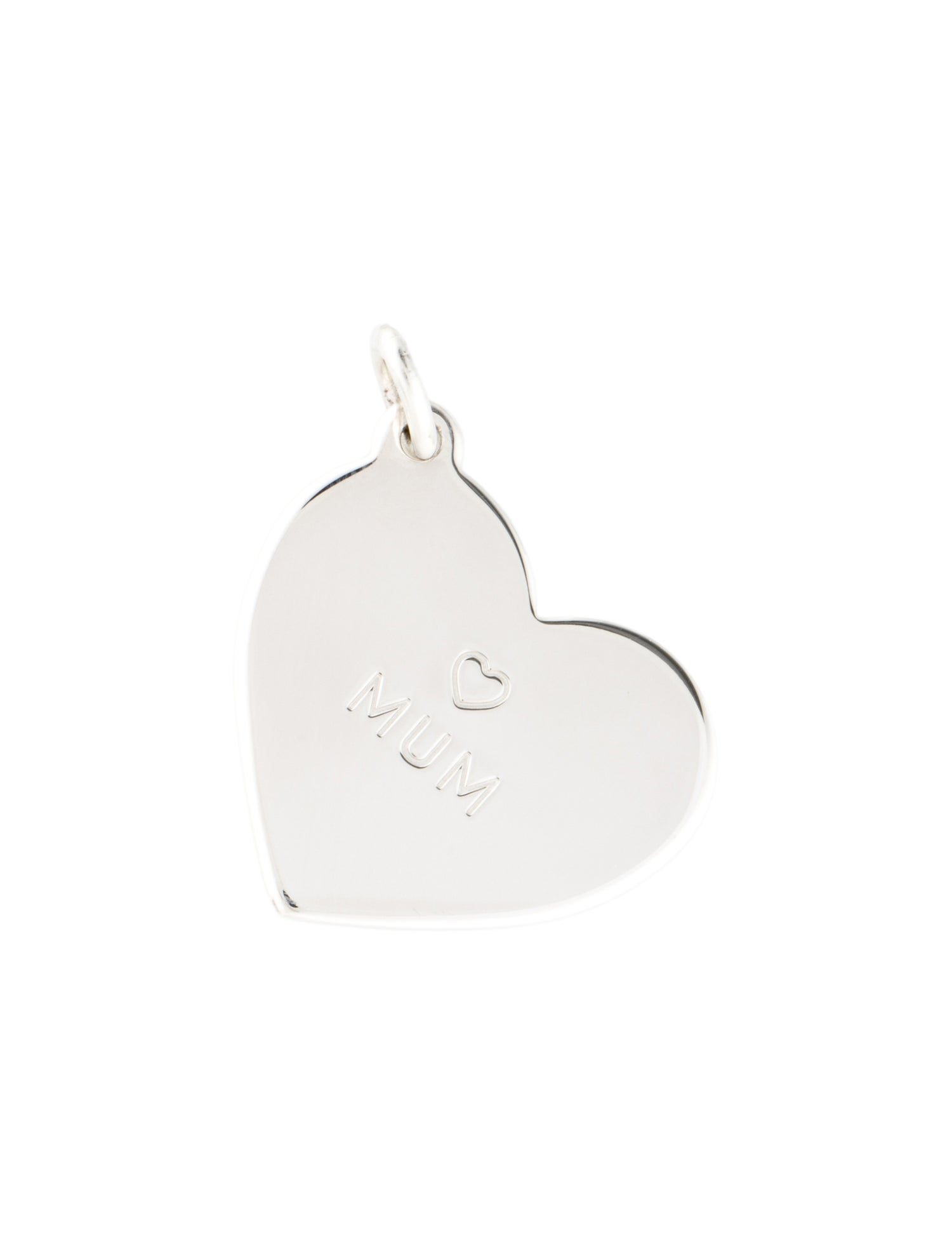 Tiffany & Co. 'MUM' Medium Heart Charm Pendant