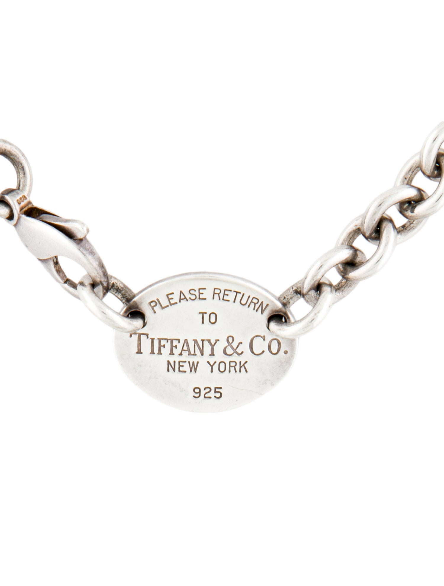 Tiffany & Co. Oval Tag Necklace