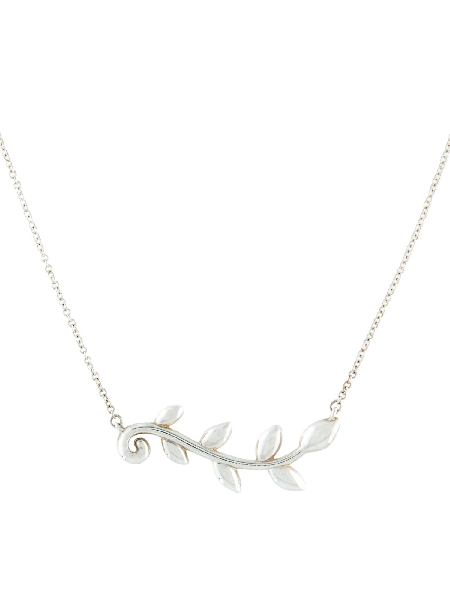 Tiffany & Co. Olive Leaf Vine Pendant Necklace