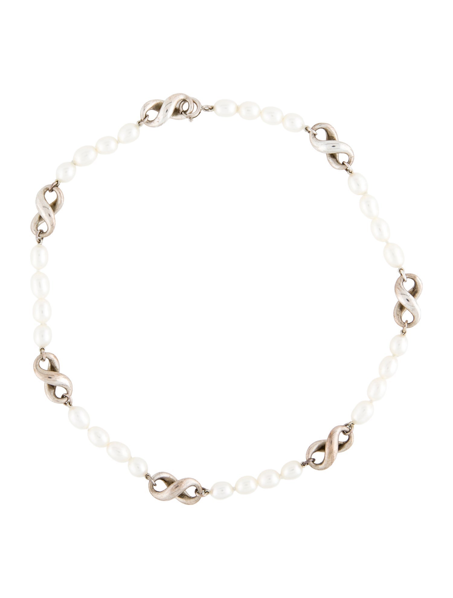 Tiffany & Co. Vintage Pearl Infinity Bead Strand Necklace