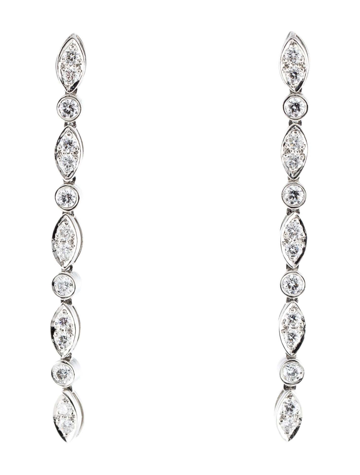 Tiffany & Co. Platinum Diamond Drop Earrings