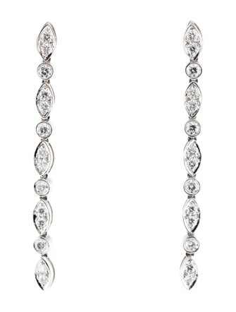 Tiffany & Co. Platinum Diamond Drop Earrings