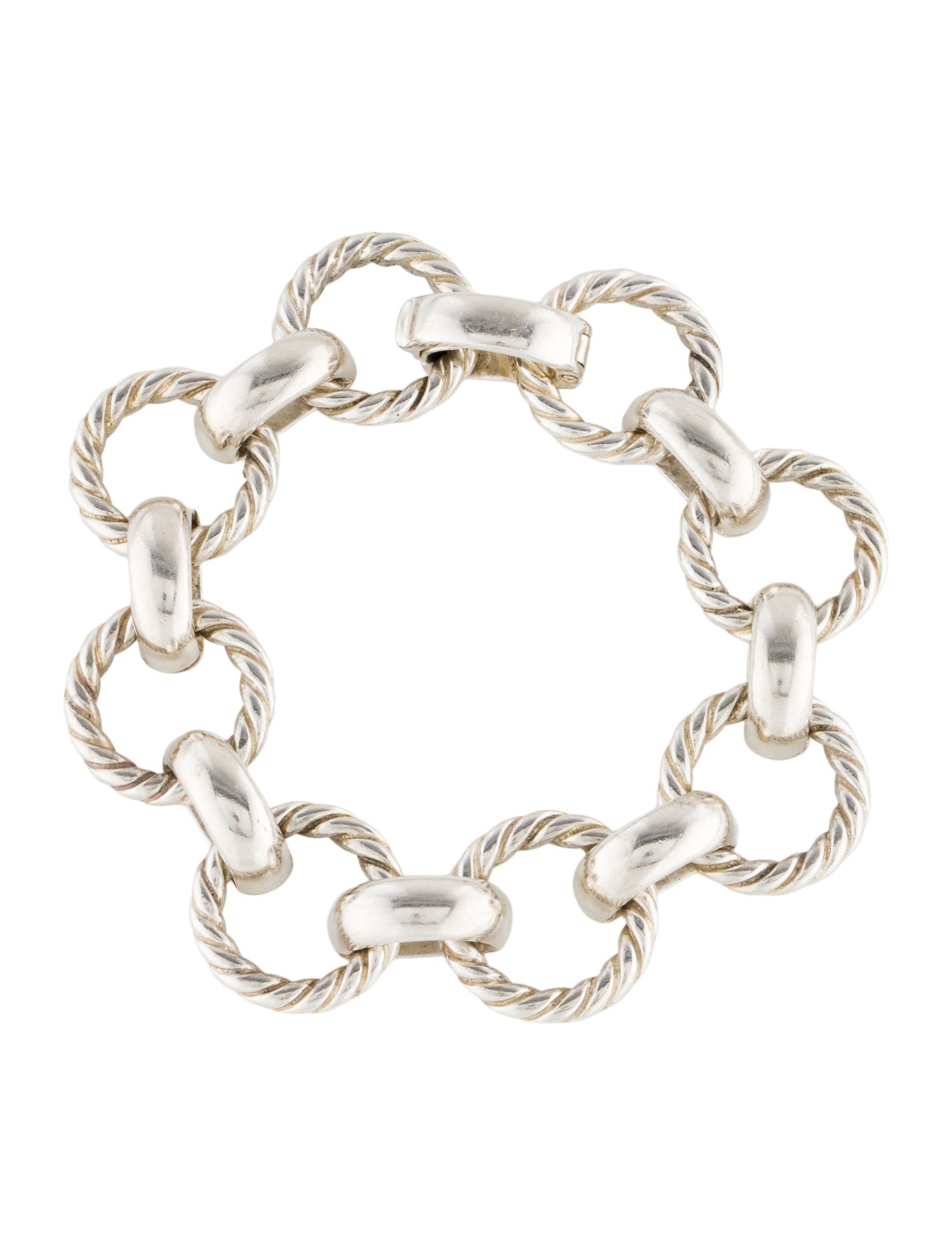 Tiffany & Co. Vintage Large Circle Rope Link Bracelet