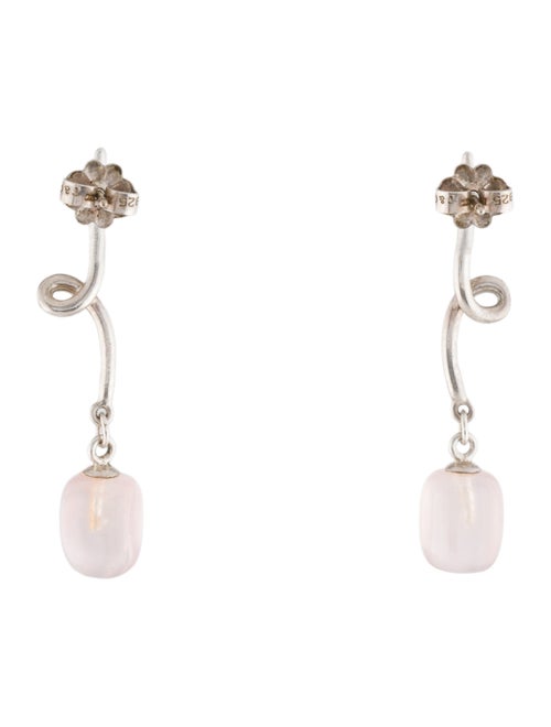 Tiffany & Co. Rose Quartz Twirl Drop Earrings