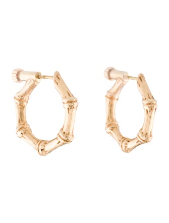 Tiffany & Co. 14K Bamboo Hoop Earrings