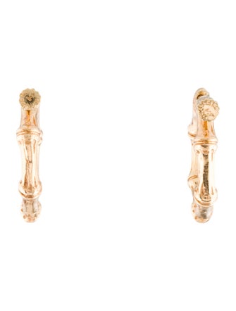 Tiffany & Co. 14K Bamboo Hoop Earrings