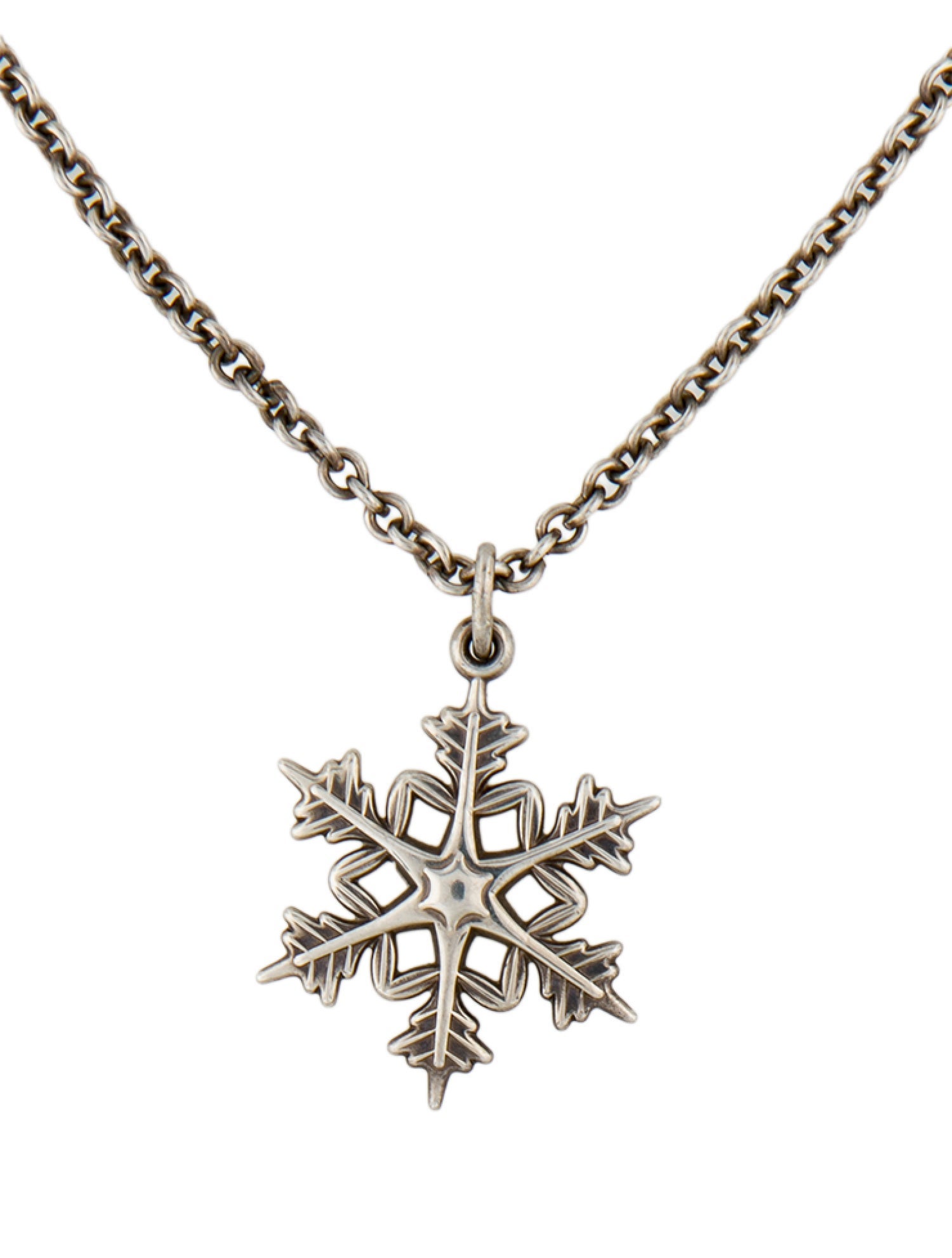 Tiffany & Co. Snowflake Pendant Necklace