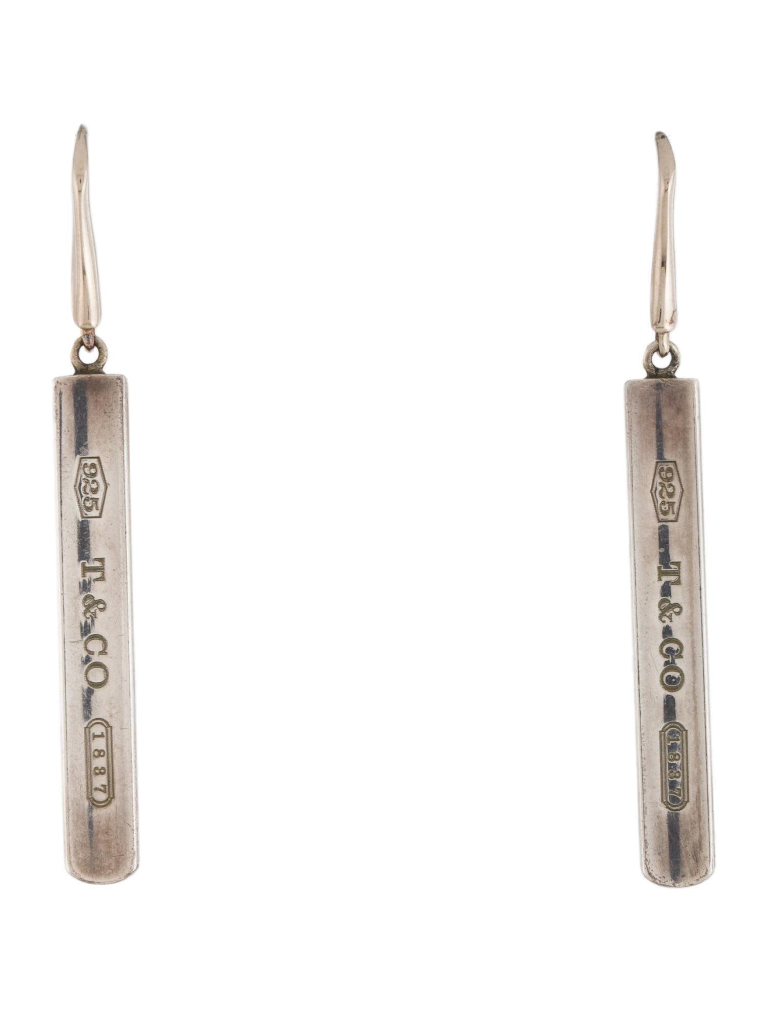 Tiffany & Co. Vintage 1837 Bar Drop Earrings