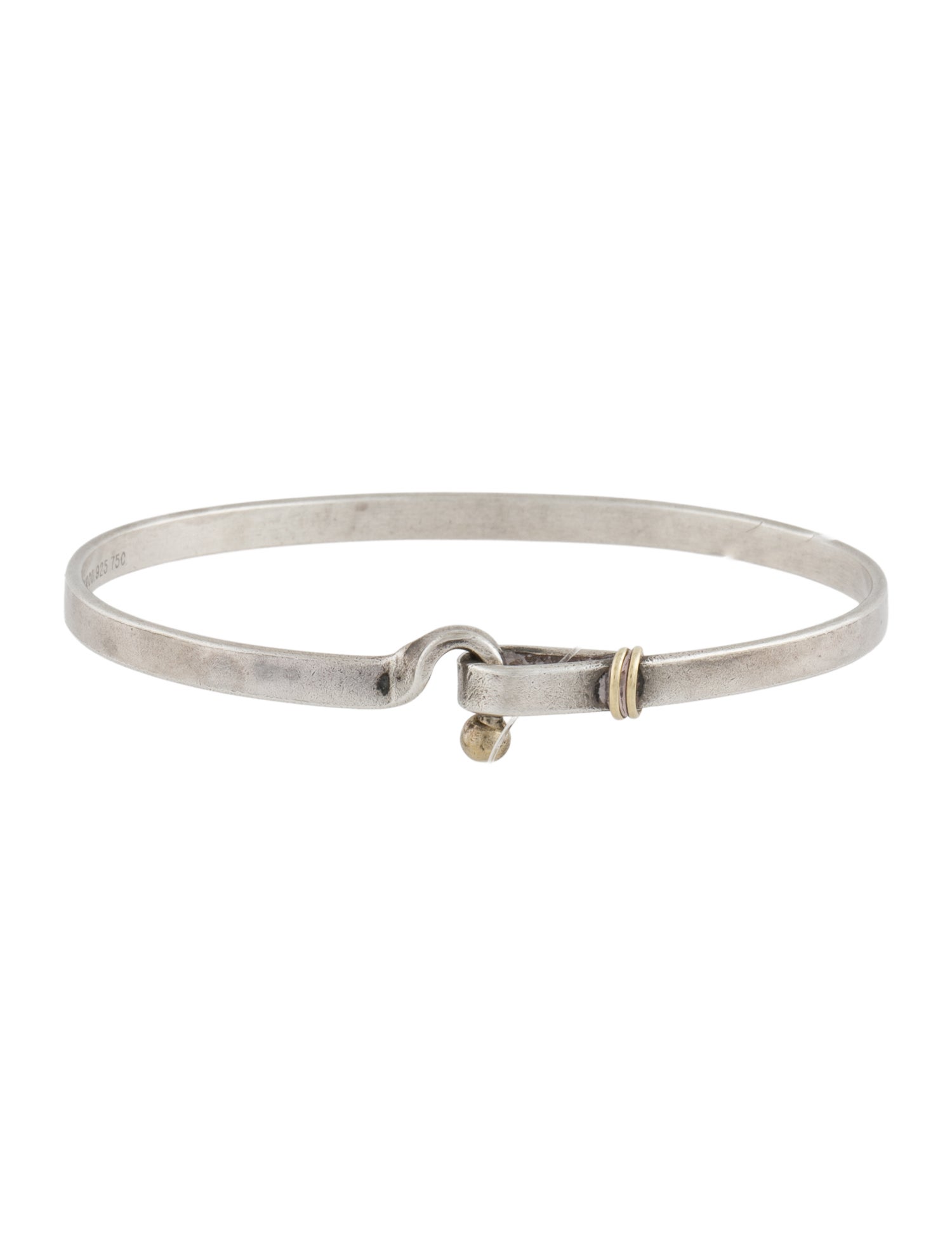 Tiffany & Co. Vintage Two-Tone Hook & Eye Bangle Bracelet