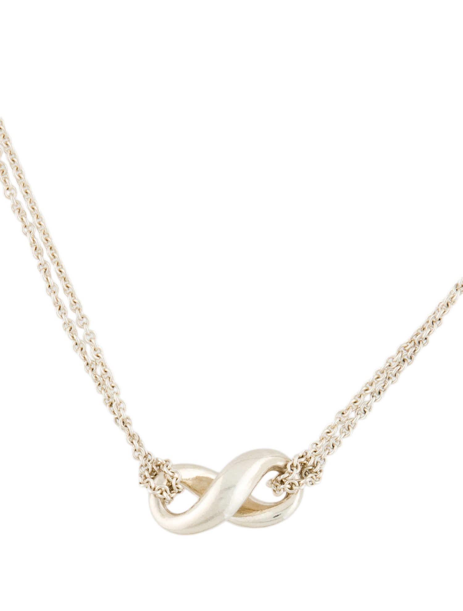 Tiffany & Co. Infinity Double Chain Pendant Necklace