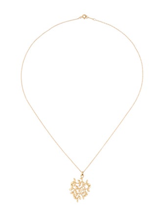Tiffany & Co. 18K Olive Leaf Pendant Necklace