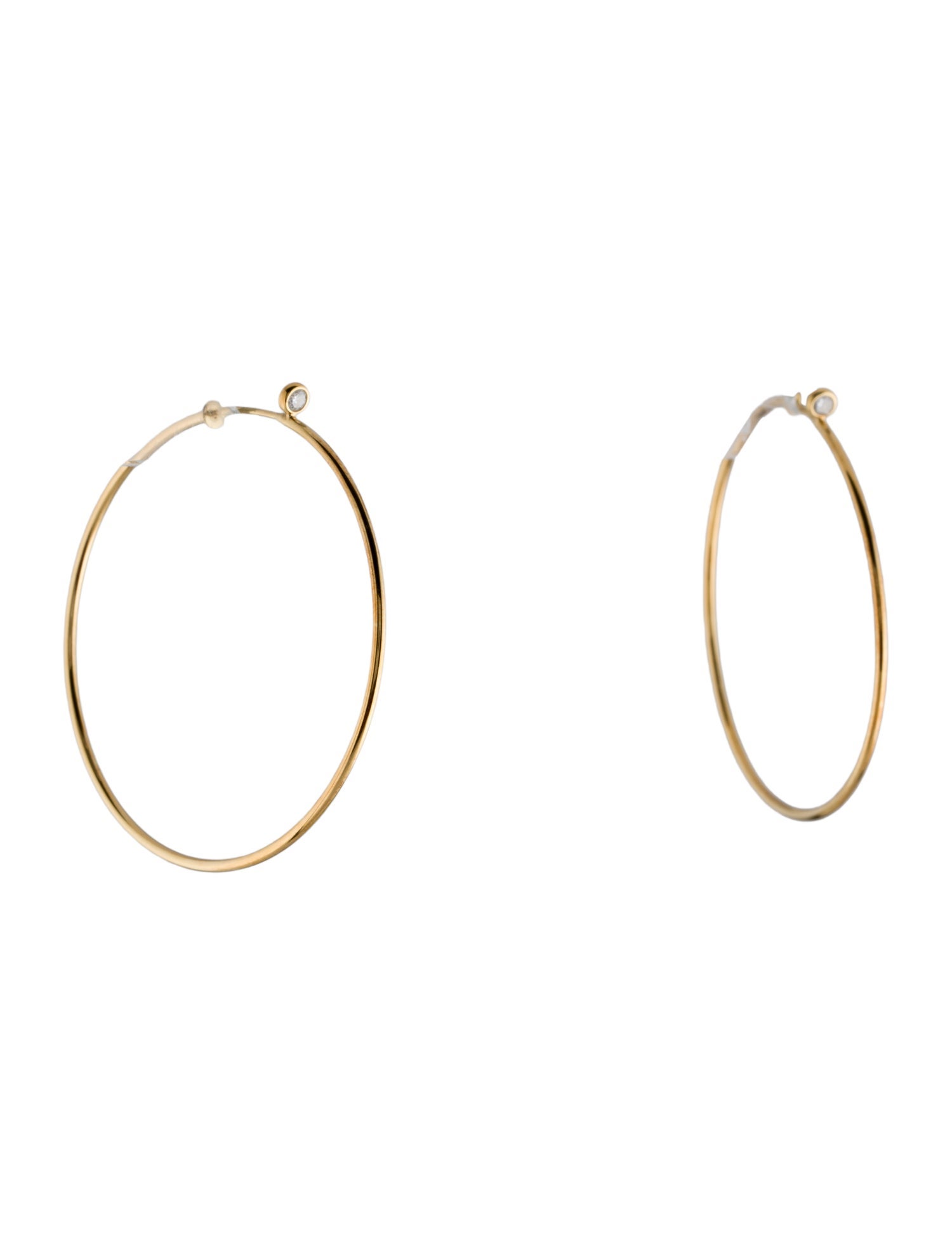 Tiffany & Co. 18K Diamond Hoop Earrings