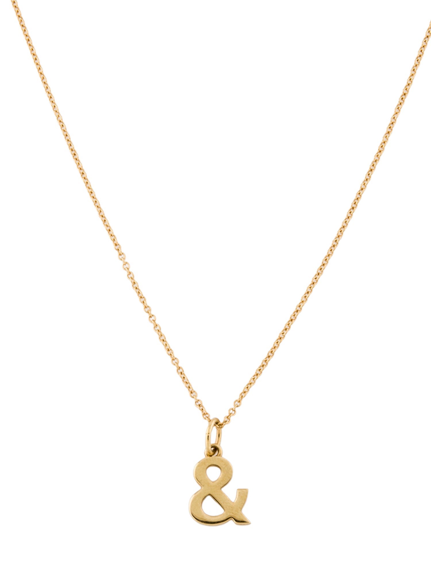 Tiffany & Co. 18K '&' Pendant Necklace