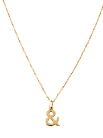 Tiffany & Co. 18K '&' Pendant Necklace