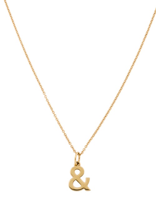 Tiffany & Co. 18K '&' Pendant Necklace