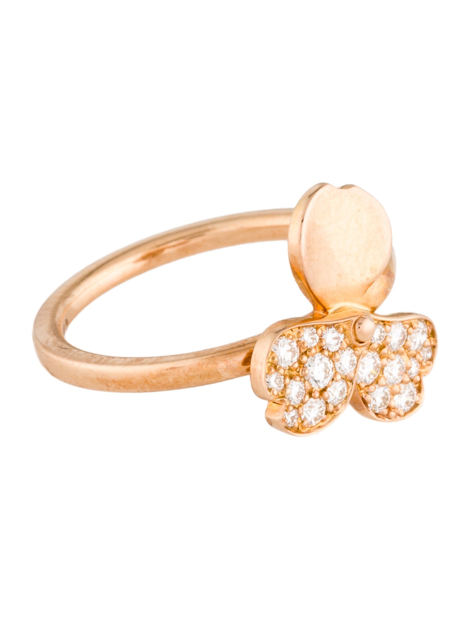 Tiffany & Co. 18K Diamond Paper Flowers Cocktail Ring