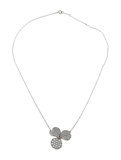 Tiffany & Co. Platinum Diamond Large Paper Flowers Pendant Necklace
