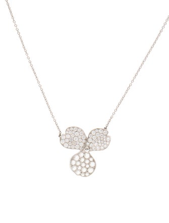 Tiffany & Co. Platinum Diamond Large Paper Flowers Pendant Necklace