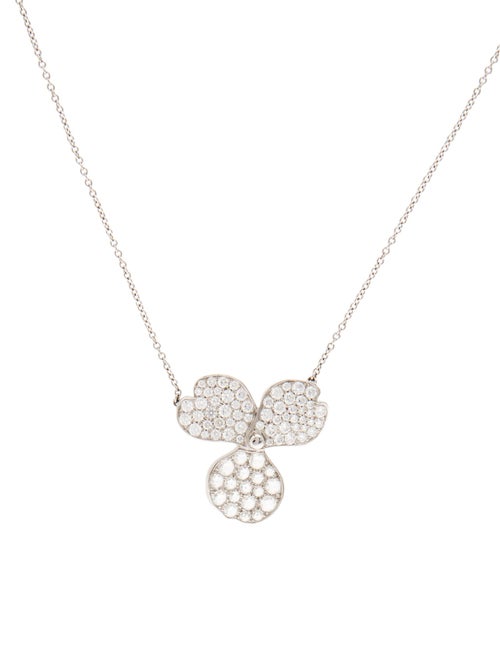 Tiffany & Co. Platinum Diamond Large Paper Flowers Pendant Necklace