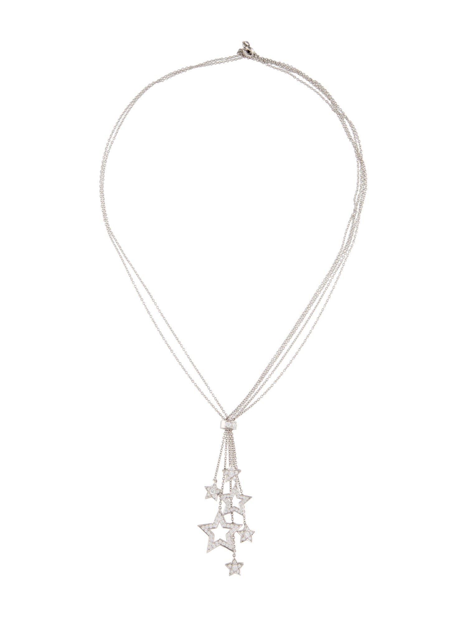 Tiffany & Co. Platinum Diamond Star Lariat Necklace