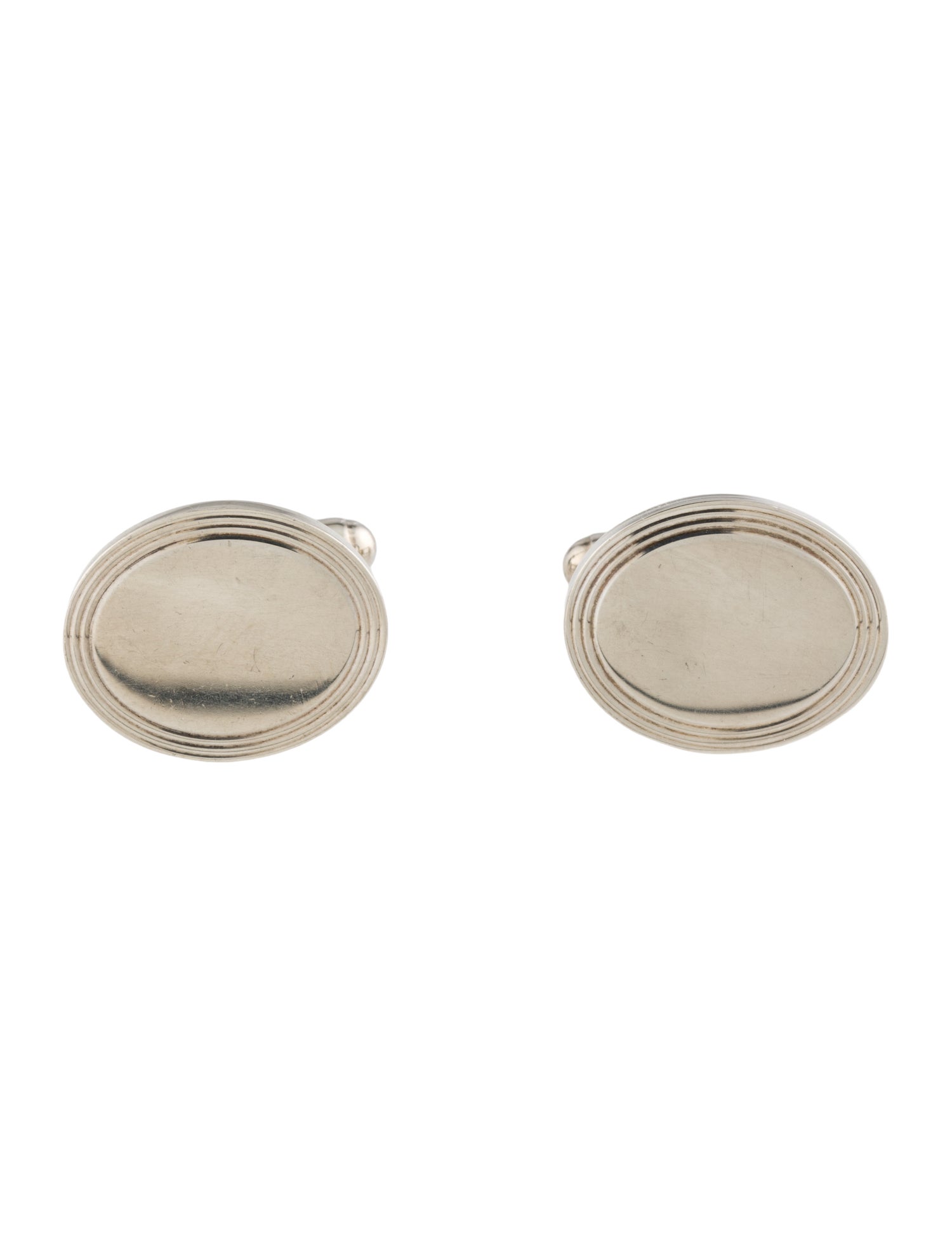 Tiffany & Co. Engine-Turned Oval Cufflinks