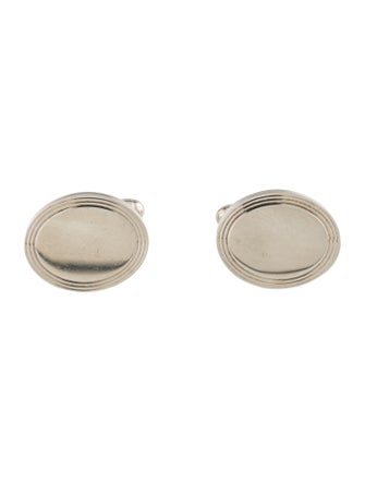 Tiffany & Co. Engine-Turned Oval Cufflinks
