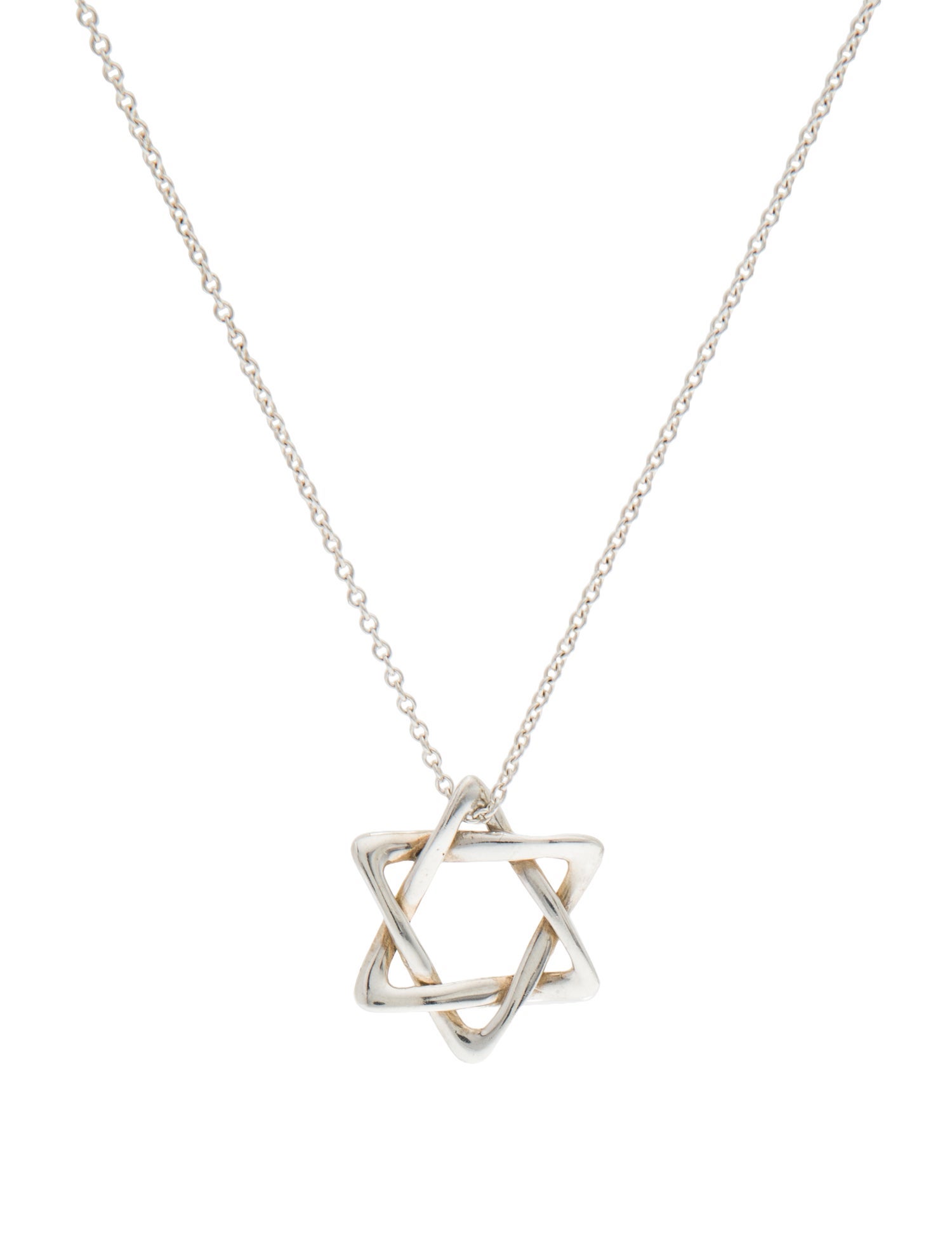 Tiffany & Co. Star of David Pendant Necklace