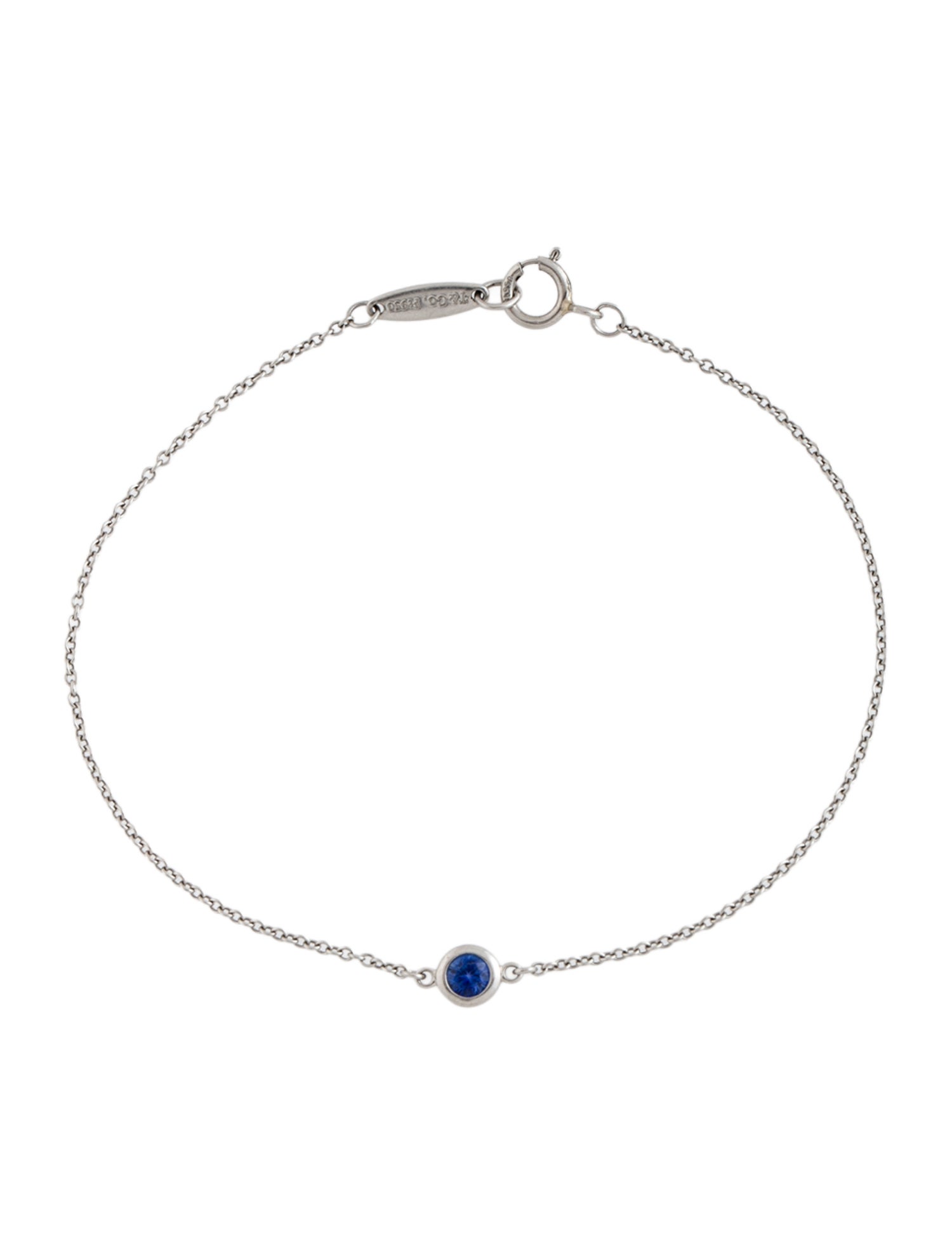 Tiffany & Co. Platinum Sapphire Color by the Yard Bracelet