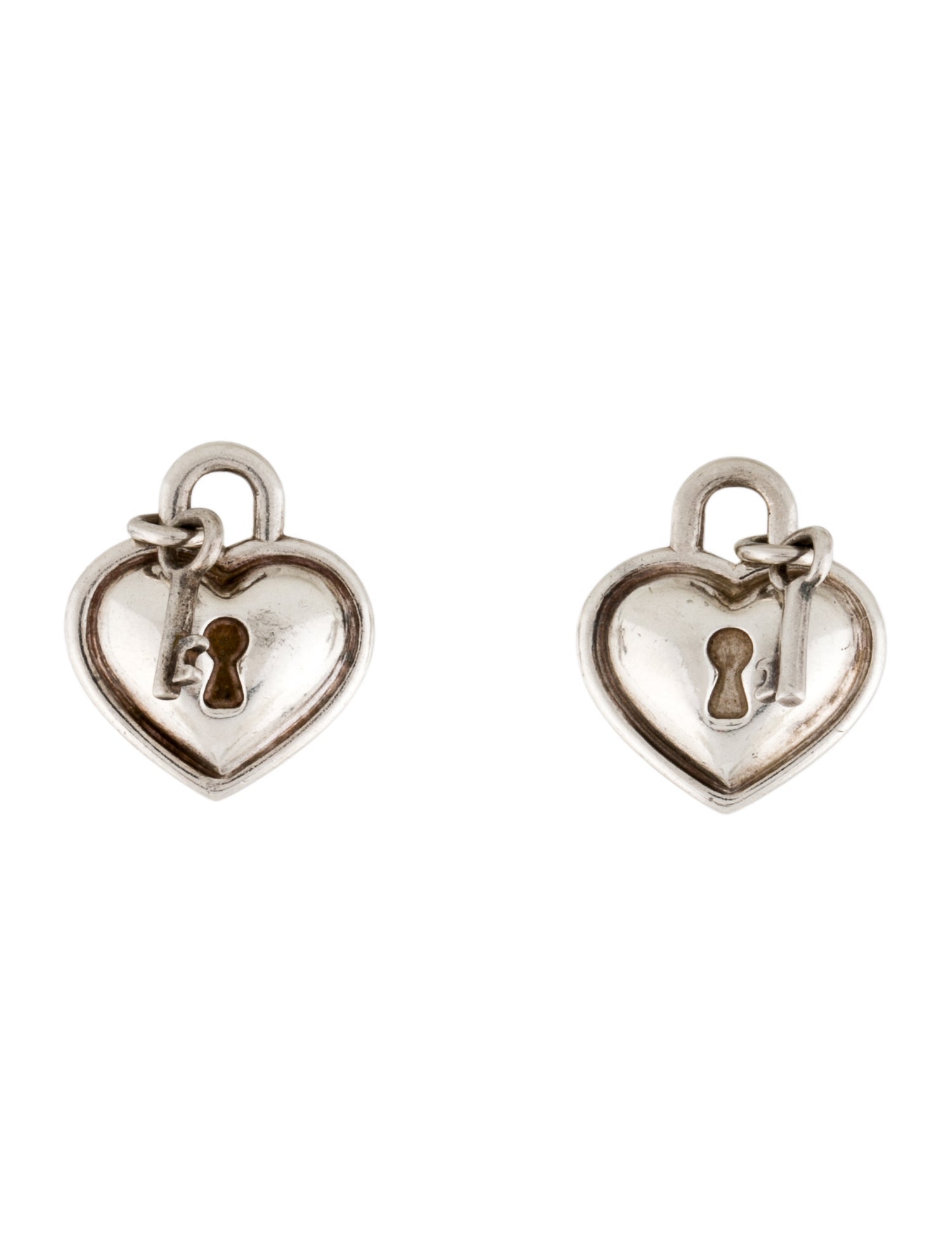 Tiffany & Co. Heart Lock & Key Earrings